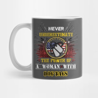 Woman with Dog Tags Mug